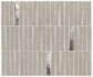Мозаика Boost Mineral Pearl Mosaico Domino Lux 35х29,2 керамогранит матовая, серый, черный AIHH