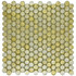 Мозаика Marble Mosaic Round Lux Gold стекло 30х30 см глянцевая чип 20x20 мм, золотой-oro-gold