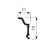 Cosca Потолочный Карниз KX046, 59х31, 2000 мм, Экополимер/18