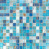 Мозаика Imagine Lab ML45016 стекло 32.7х32.7 см глянцевая чип 23х23 мм, белый, голубой, синий