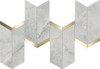 Мозаика Marvel Grey Cloud  Mosaico Chevron Lappato 19,2x46,3 керамогранит лаппатированная, серый AF8Z