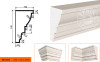 Лепнинапласт Карниз КВ-180/3 фасадный полистирол 2000х180х100 мм с покрытием эластичной шпатлёвкой PS-TechnoPlaster