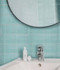 Мозаика Porcelain mosaic Mosaic 1.5х14.5 Y15FW30 Голубой глянцевый керамогранит 29.4х31.3 см чип 15х145 мм