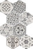 Декор Hexatile 17,5x20 Harmony Black and White матовый керамогранит