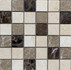 Мозаика Marble Mosaic Mix stone 1 Mat камень 30.5х30.5 см матовая чип 48х48 мм, коричневый, бежевый