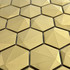 Мозаика Marble Mosaic Multishapes Hex нержавеющая сталь 30.5х30.5 см 3D чип 48х48 мм, золотой-oro-gold