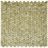 Мозаика Marble Mosaic Aluminium 3D Hexagon Gold алюминий 29.6х30.5 см чип 8х14 мм, золотой-oro-gold