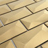 Мозаика Marble Mosaic Brick Rose Metal нержавеющая сталь 30х30 см 3D чип 48х98 мм, золотой-oro-gold