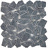 Мозаика из мрамора Nero Marquna PIX260, чип произвольный, сетка 305х305x6 мм матовая, серый