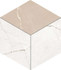 Мозаика NL00/NL01 Cube 25x29 неполированная керамогранит Estima Nolana, бежевый, белый, серый 70772