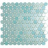 Мозаика Circle № 6001 Turquoise BR (на сетке) стекло 30.6х31.4 глянцевая, зеленый С0004646