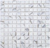 Мозаика PIX759 из стекла, 30х30 см Pixmosaic матовая чип 23х23 мм, белый, серый