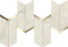 Мозаика Marvel Calacatta Perla Mosaico Chevron Lappato 19,2x46,3 керамогранит лаппатированная, белый AF8Y