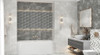 Мозаика Opale Grey Mosaic керамика 30х30 глянцевая, матовая, белый, серый 587433004