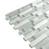 Мозаика Marble Mosaic Jazz White стекло+мрамор 30х31.5 см глянцевая серый