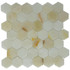 Мозаика Marble Mosaic Hexagon Onyx White Pol камень 30х30 см полированная чип 48х48 мм, белый, бежевый