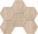 Мозаика SF02 Hexagon 25x28,5 неполированная керамогранит, бежевый 69408