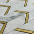 Мозаика Marble Mosaic Empress Pol камень 30.5х32.3 см полированная чип 39х103 мм, белый, золотой, серый