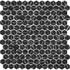 Мозаика AGHG23-BLACK стекло 29.3х29.7 см матовая чип 23х26 мм, черный