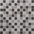 Мозаика SG-8011 стекло 31.8х31.8 см глянцевая чип 25х25 мм, серый, черный