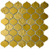 Мозаика Marble Mosaic Arabesco Gold стекло 27.5х28 см глянцевая чип 52x52 мм, золотой-oro-gold
