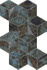 Мозаика Marvel Diva Baobab Mosaico Hex Lapp. 23.3х40.3 керамогранит Atlas Concorde Italy полированная, синий, черный AYLS
