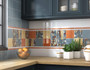 Настенная плитка 17066 Витраж Оранжевый 15х15 Kerama Marazzi глянцевая керамическая