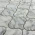 Мозаика Marble Mosaic Arabesco Carrara Bianco Pol камень 27.8х32.5 см полированная чип 68х68 мм, серый, белый