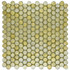 Мозаика Marble Mosaic Round Lux Gold стекло 30х30 см глянцевая чип 20x20 мм, золотой-oro-gold