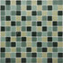 Мозаика 823-046 стекло 31.8х31.8 см глянцевая чип 25х25 мм, бежевый, зеленый