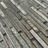 Мозаика Marble Mosaic Stripes Silver Pink стекло 30х34 см глянцевая чип 10x48/98/148 мм, серебро-silver