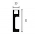 Плинтус NMC Wallstyl IL10 Black полистирол