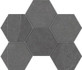Мозаика LN04/TE04 Hexagon 25x28,5 неполированная керамогранит, черный 39617