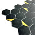 Мозаика Marble Mosaic Hexagon Nero Marquina Gold Pol камень 29.8х30.5 см полированная чип 48х48 мм, черный
