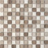 Мозаика из мрамора White Wooden, Dolomiti Bianco, Athens Grey PIX279, чип 23x23 мм, сетка 305х305x6 мм матовая, бежевый, коричневый