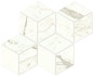 Мозаика Marvel Calacatta Prestigio Mos. Esagono Matt 30x35 керамогранитная
