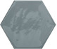 Настенная плитка Kane Hexagon Grey 16х18 Cifre глянцевая, рельефная керамическая 78801165