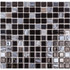 Мозаика Astra Black Черный (на ПУ сцепке) стекло 31.7х31.7 см Vidrepur глянцевая чип 2.5x2.5 мм, бежевый, коричневый, серый, черный С0005553