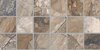 Мозаика Mk.OrIll1530LP 15х30 керамогранит лаппатированная чип 5х5 мм, коричневый, серый