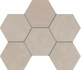 Мозаика GF02 Hexagon 25x28,5 неполированная керамогранит Estima Graffito неполированная, бежевый 70434