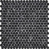 Мозаика Imagine Lab AGHG15-BLACK стекло 28.8х29.3 см матовая чип 15x17 мм, черная