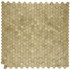 Мозаика Marble Mosaic Aluminium 3D Hexagon Gold (Big) алюминий 30х30 см чип 14х14 мм, золотой-oro-gold