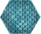 Керамогранит Tribu Blue Shiny Hexa 23.2x26.7 матовый