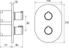 Cмеситель термостатический скрытого монтажа для R-box multi, 3 вывода CR 067.00