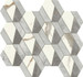 Мозаика Marvel Mosaico Hive Hex Lappato 37,2x32,2 керамогранит лаппатированная белый, серый AF8Q