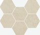 Декор Tерравива мун мозаика гексагон/Terraviva moon mosaico hexagon 29x29 матовый керамогранит