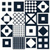 Керамогранит B152 Twenty Blues Mix Rett 20x20, универсальный матовый