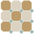 Керамогранит 4403+16 OCT13-A Yellow 03 White 16 /Turquoise 13 Dots 30x30 напольный матовый