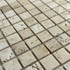 Мозаика Marble Mosaic Travertine beige Pol камень 30.5х30.5 см полированная чип 23х23 мм, бежевый
