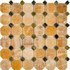 Мозаика из оникса и мрамора Honey Onyx, Dondong PIX210, чип 48x48 мм, сетка 305х305x8 мм глянцевая,  желтый, зеленый